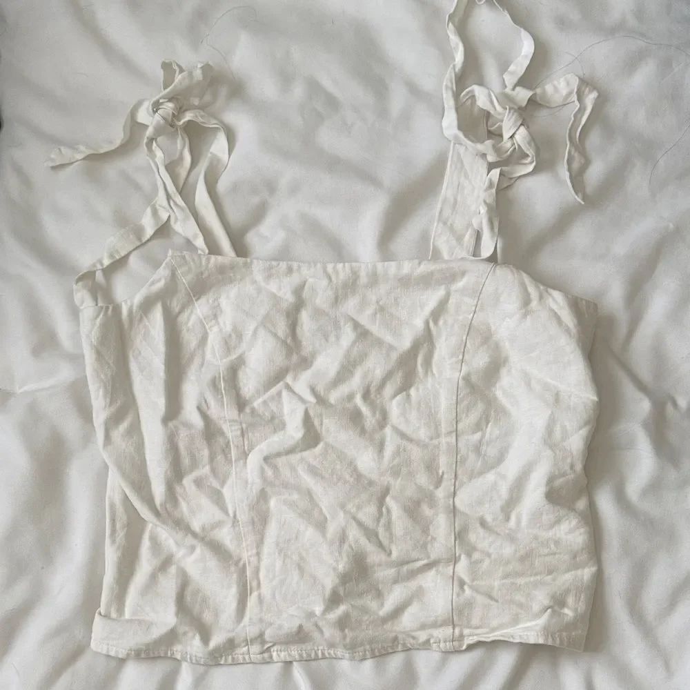 Tie Strap Linen Tank